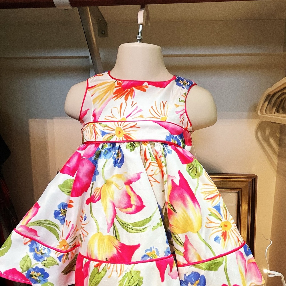Sweet Heart Rose 🌹 Floral Baby Dress NWT